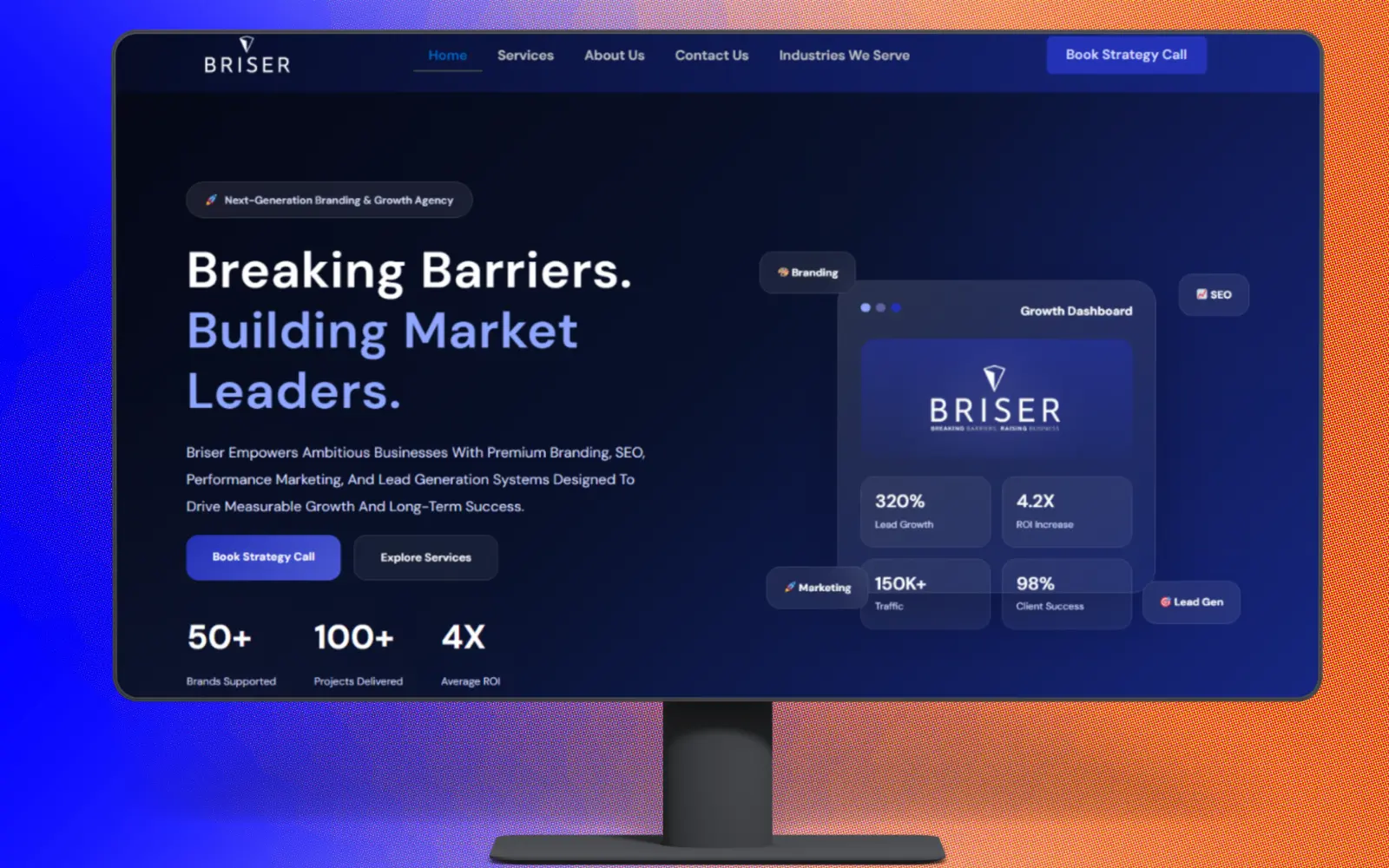 Briser website ka desktop preview