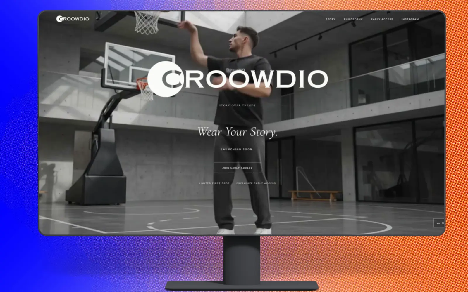 Croowdio website ka desktop preview